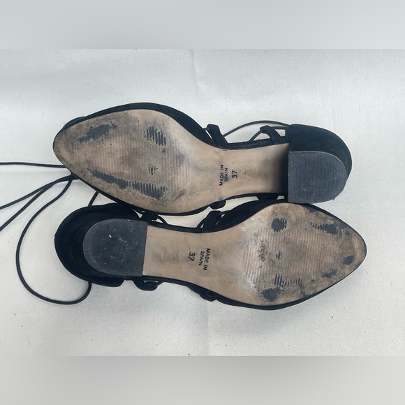 Intentionally Blank Hatter Block Heel Black Suede 37 - Picture 5 of 7